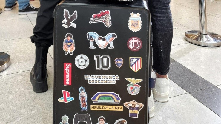 La maleta de Eduardo Salvio.